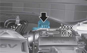hyundai-palisade-fren-sıvı-rezervuarı Hyundai Palisade brake fluid reservoir under the hood
