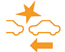 peugeot-108-aktif-şehir-fren-uyarı ışığı Peugeot 108 Active City Brake (Crashing Cars) Dashboard Warning Light Symbol